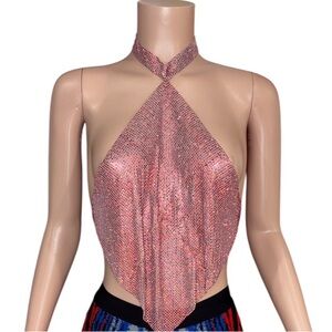 Elegant red Halter Top